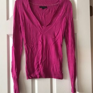 Pink express v neck sweater
